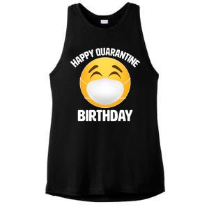 Happy Quarantine Birthday Smiley Emoji Ladies PosiCharge Tri-Blend Wicking Tank