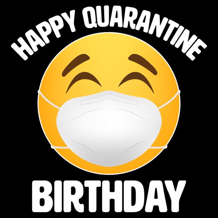Happy Quarantine Birthday Smiley Emoji Sustainable Bucket Hat