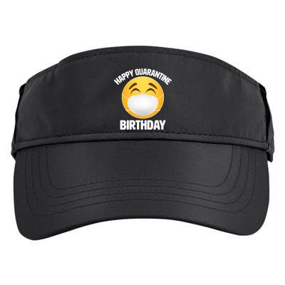 Happy Quarantine Birthday Smiley Emoji Adult Drive Performance Visor