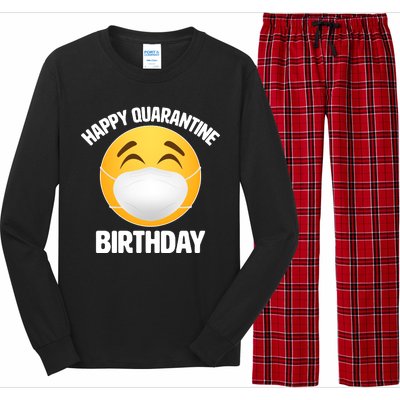 Happy Quarantine Birthday Smiley Emoji Long Sleeve Pajama Set