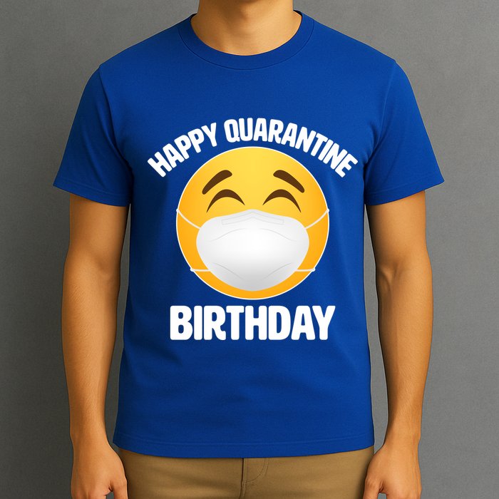 Happy Quarantine Birthday Smiley Emoji T-Shirt