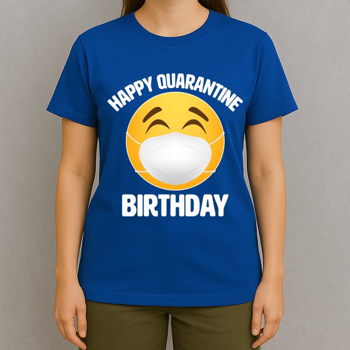 Happy Quarantine Birthday Smiley Emoji T-Shirt