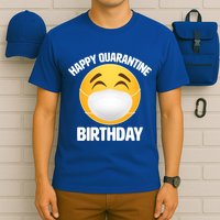 Happy Quarantine Birthday Smiley Emoji T-Shirt