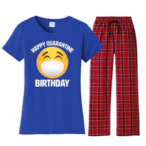 Happy Quarantine Birthday Smiley Emoji Women's Flannel Pajama Set