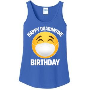 Happy Quarantine Birthday Smiley Emoji Ladies Essential Tank