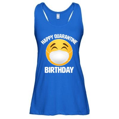 Happy Quarantine Birthday Smiley Emoji Ladies Essential Flowy Tank