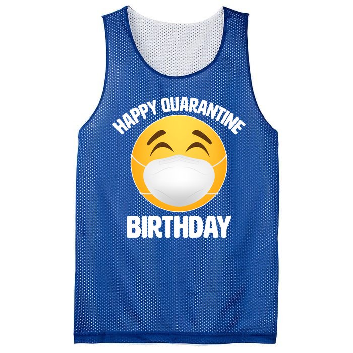 Happy Quarantine Birthday Smiley Emoji Mesh Reversible Basketball Jersey Tank