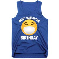 Happy Quarantine Birthday Smiley Emoji Tank Top