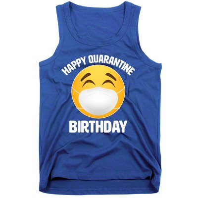 Happy Quarantine Birthday Smiley Emoji Tank Top