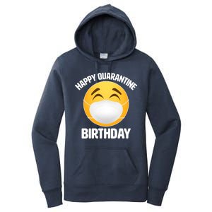 Happy Quarantine Birthday Smiley Emoji Women's Pullover Hoodie