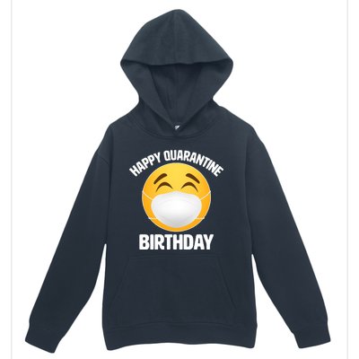 Happy Quarantine Birthday Smiley Emoji Urban Pullover Hoodie