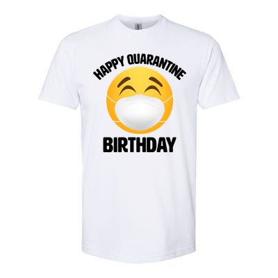 Happy Quarantine Birthday Smiley Emoji Softstyle® CVC T-Shirt