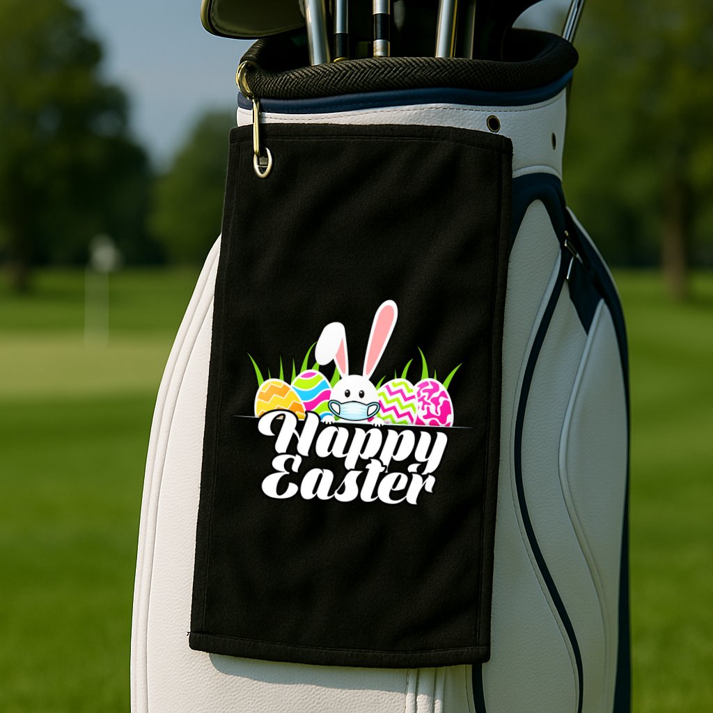 Happy Quarantine Easter  Golf Towel