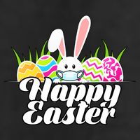 Happy Quarantine Easter  Golf Towel