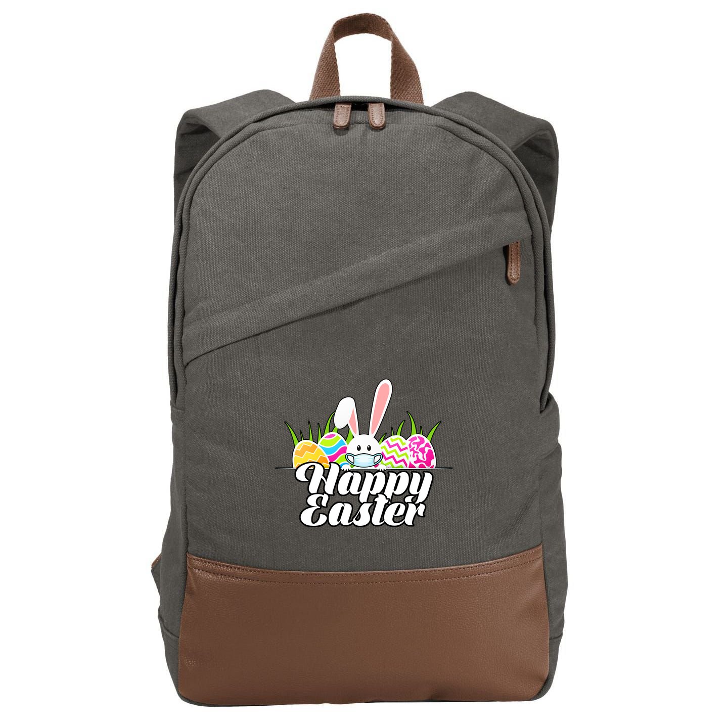 Happy Quarantine Easter  Cotton Canvas Backpack