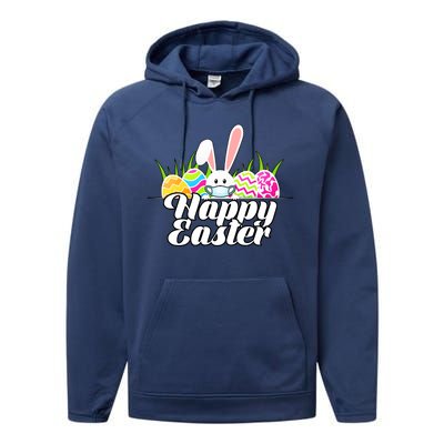 Happy Quarantine Easter  Performance Fleece Hoodie