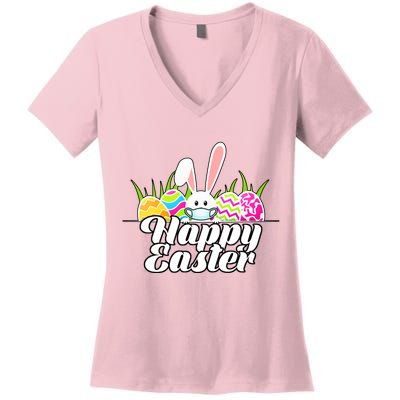 Happy Quarantine Easter  Women's V-Neck T-Shirt