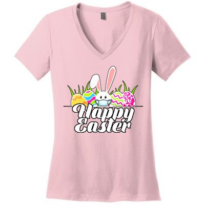 Happy Quarantine Easter  Women's V-Neck T-Shirt