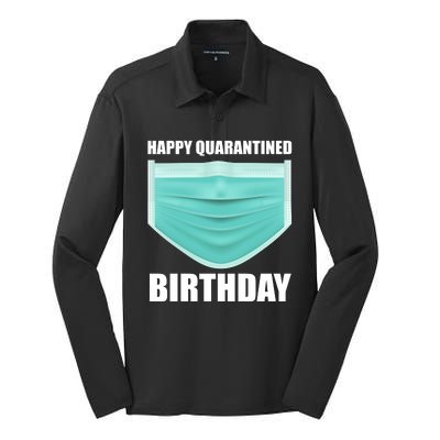 Happy Quarantined Birthday Silk Touch Performance Long Sleeve Polo