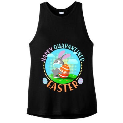 Happy Quarantined Easter Bunny With Mask And Egg Ladies PosiCharge Tri-Blend Wicking Tank