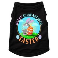 Happy Quarantined Easter Bunny With Mask And Egg Doggie Tank