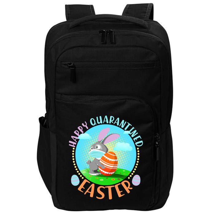 Happy Quarantined Easter Bunny With Mask And Egg Impact Tech Backpack
