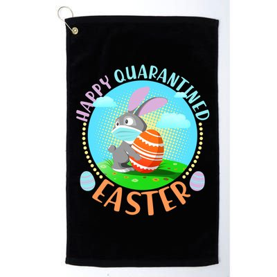 Happy Quarantined Easter Bunny With Mask And Egg Golf Towel