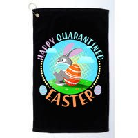 Happy Quarantined Easter Bunny With Mask And Egg Golf Towel