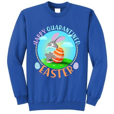Happy Quarantined Easter Bunny With Mask And Egg Sweatshirt