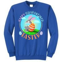 Happy Quarantined Easter Bunny With Mask And Egg Sweatshirt