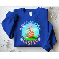 Happy Quarantined Easter Bunny With Mask And Egg Sweatshirt