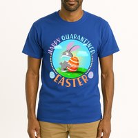 Happy Quarantined Easter Bunny With Mask And Egg Tall T-Shirt