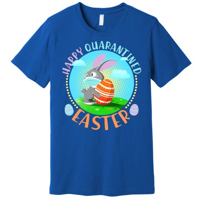 Happy Quarantined Easter Bunny With Mask And Egg Premium T-Shirt