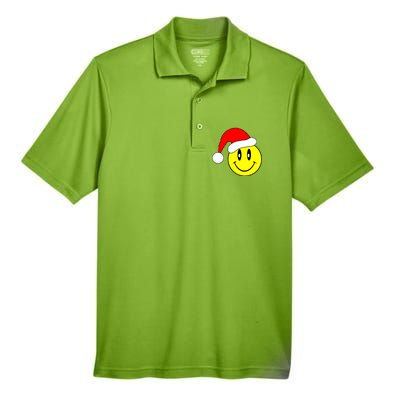 Happy Santa Smile Face Men's Origin Performance Pique Polo