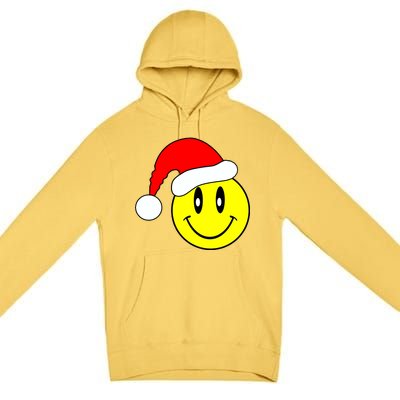 Happy Santa Smile Face Premium Pullover Hoodie