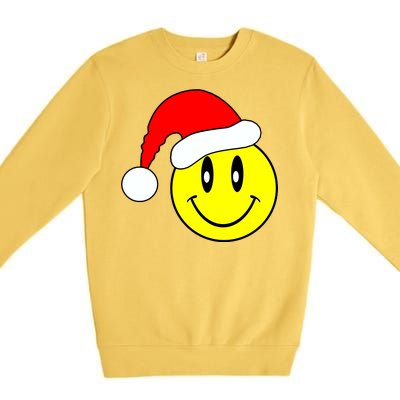 Happy Santa Smile Face Premium Crewneck Sweatshirt