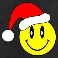 Happy Santa Smile Face 7 Panel Mesh Trucker Snapback Hat