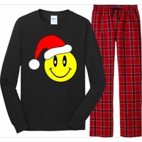 Happy Santa Smile Face Long Sleeve Pajama Set