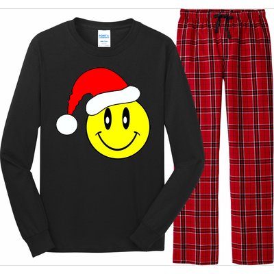 Happy Santa Smile Face Long Sleeve Pajama Set