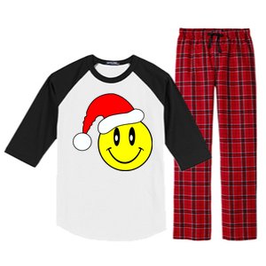 Happy Santa Smile Face Raglan Sleeve Pajama Set