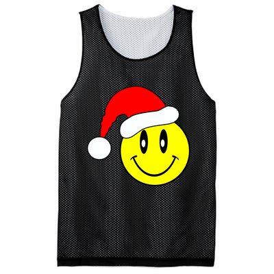 Happy Santa Smile Face Mesh Reversible Basketball Jersey Tank