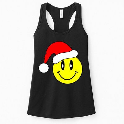 Happy Santa Smile Face Womens Tank Top