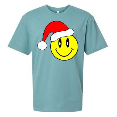 Happy Santa Smile Face Sueded Cloud Jersey T-Shirt