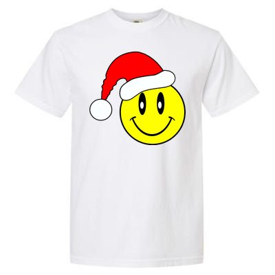 Happy Santa Smile Face Garment-Dyed Heavyweight T-Shirt