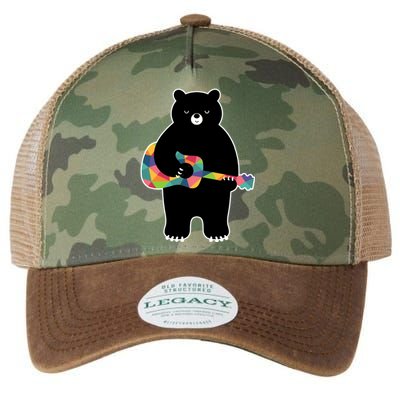 Happy Song Bear Guitar Legacy Tie Dye Trucker Hat