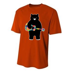 Happy Song Bear Guitar Youth Performance Sprint T-Shirt