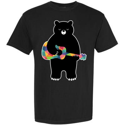 Happy Song Bear Guitar Garment-Dyed Heavyweight T-Shirt