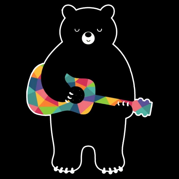 Happy Song Bear Guitar Bucket Hat