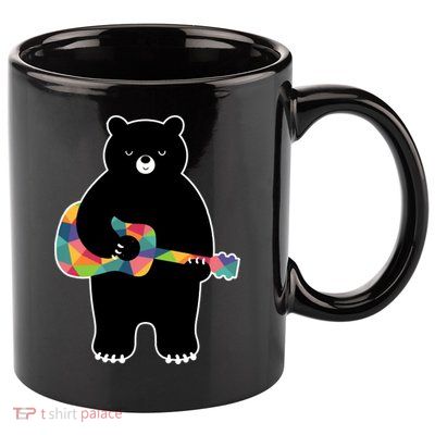 Happy Song Bear Guitar 11oz C Handle Ceramic Mug