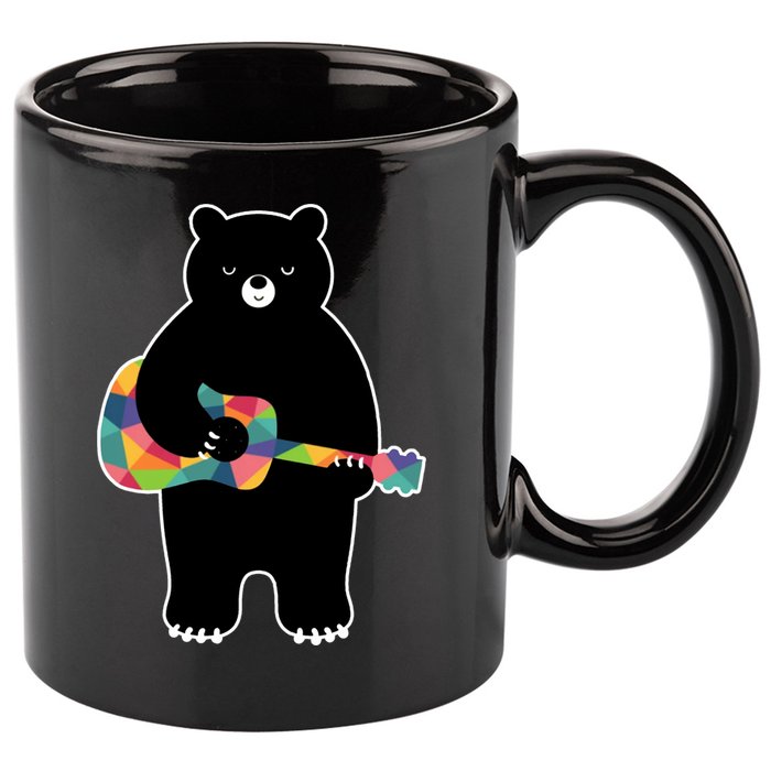 Happy Song Bear Guitar 11oz C Handle Ceramic Mug